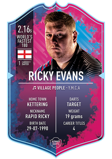 Ultimate Darts Card - Ricky Evans