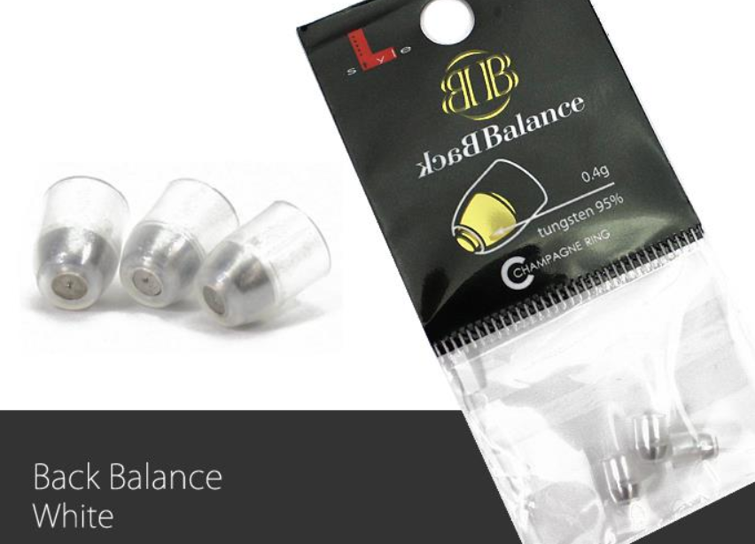 L-Style Champagne Ring Back Balance Clear White