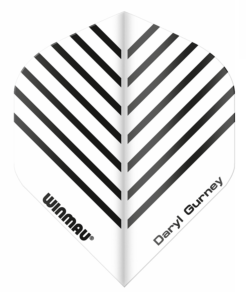 Winmau Daryl Gurney Embossed V-Groove Flights Weiss