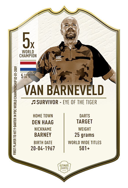 Ultimate Darts Card - Raymond van Barneveld Immortals