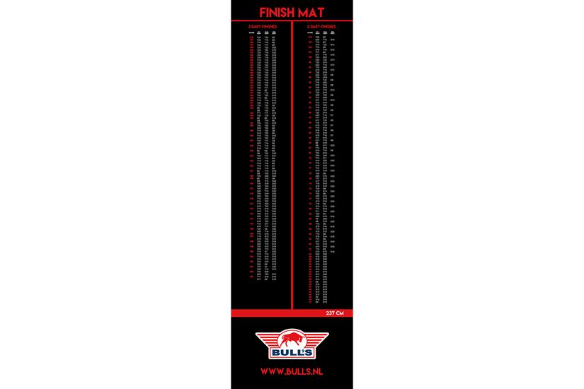 Bulls NL Finish Teppich Dartmatte 300x60cm inkl. Oche